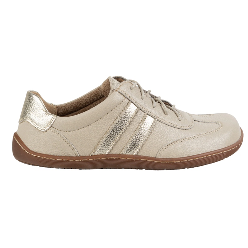 Olivier Barefoot pour femmes Chaussures minimalistes en cuir 1287 baskets beige