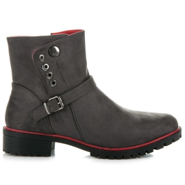 Seastar Bottines en daim avec fermeture éclair gris