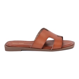 Sergio Leone Flip brun -flops avec un orteil carré