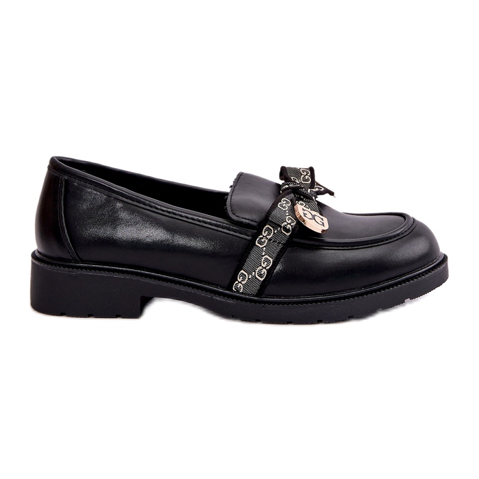 Mocassins Femme Avec Noeud S.Barski HY42-331 Noir le noir