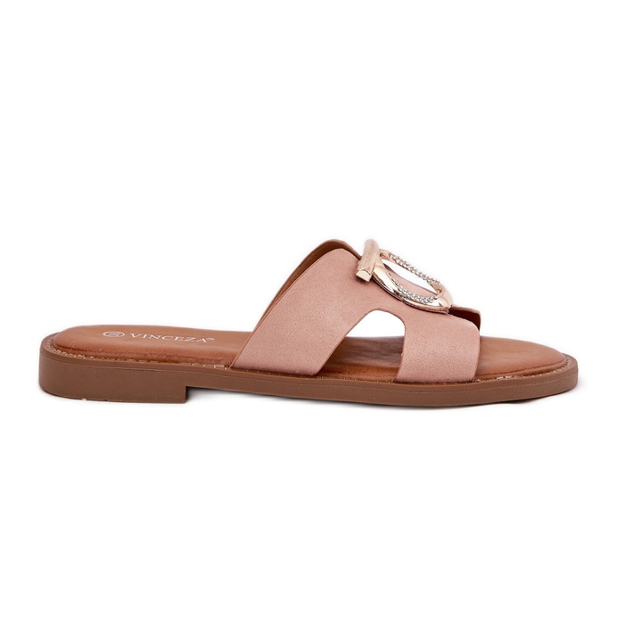 Les tongs pour femmes à tobeaux avec un beige Vinceza 17381