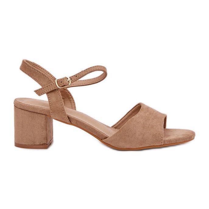 EVento Eco en daim classique des talons hauts féminins classiques sandales beige
