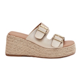 Inna Cales féminines avec coin avec tresse et pinces dorées d'or