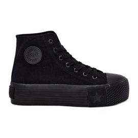 Sneakers pour femmes sur la plate-forme noire Big Star RR274742