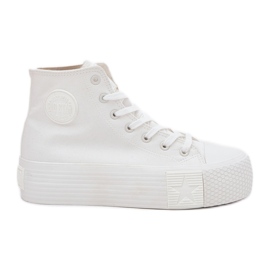 Sneakers pour femmes sur la plate-forme Big Star RR274743 White blanche Sneakers pour femmes sur la plate-forme Big Star RR274743 White blanche