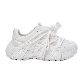 Baskets féminines avec un laçage double blanc