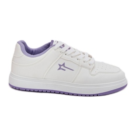 Sneakers féminins Big Star RR274A245 Système de blanc et de violet hi-polish