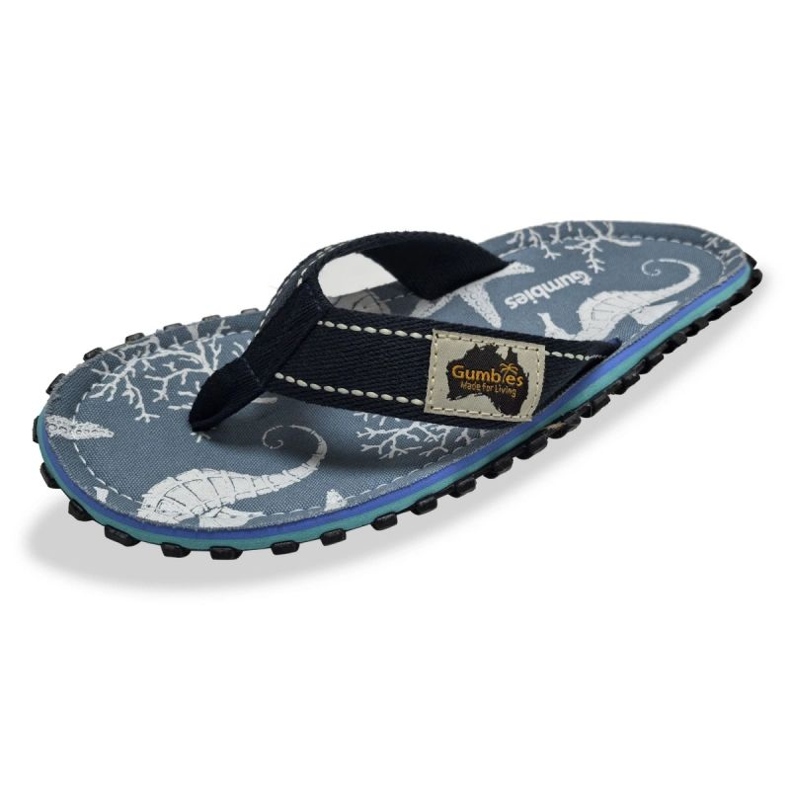 Gumbies japonais Islandeder tongs flops unisex Seahorse Gu -ffisl152 bleu