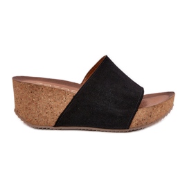 Zazoo 40311 en daim de pantoufles pour femmes sur les coins en liège coins noirs