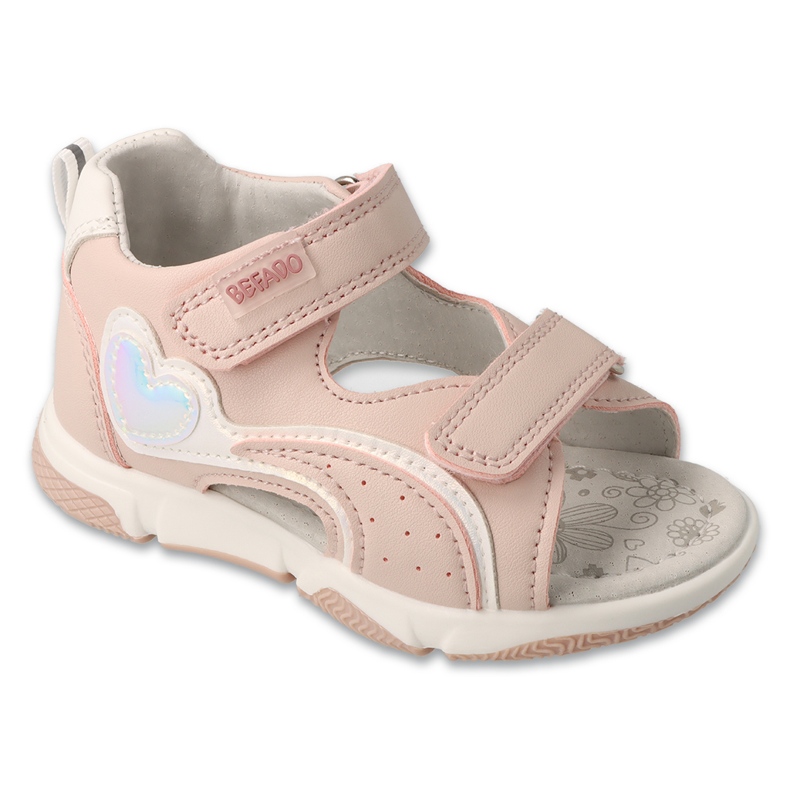 Insert en cuir de sandales pour enfants Befado 170p108 rose
