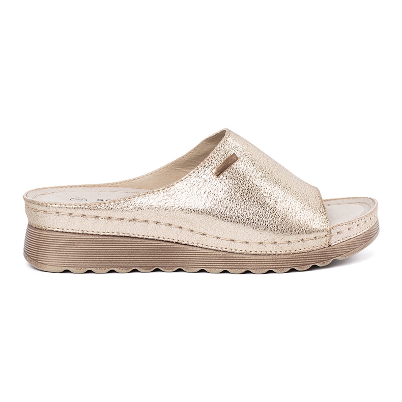 Goodin Les tongs en or féminin sur la plate-forme d'or