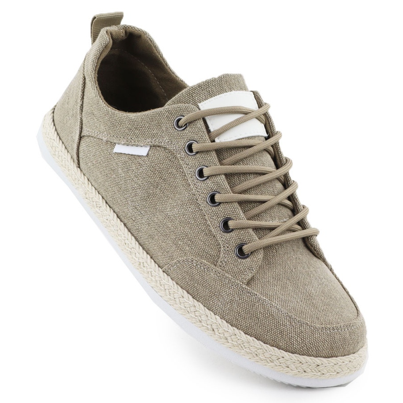 Chaussures masculines Espadrilles Khaki Nowacki 0017-E beige