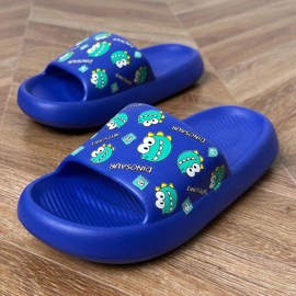 Blue Children's Slippers avec imprimé bleu Blue Children's Slippers avec imprimé bleu