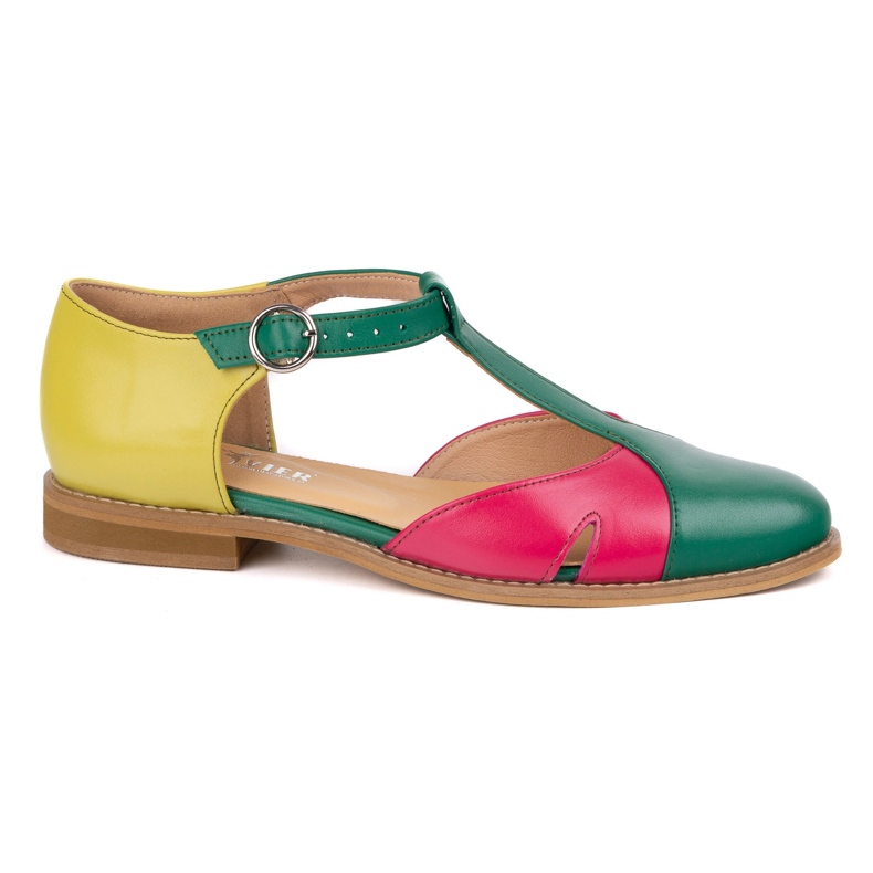 Olivier Sandales en cuir féminin 4240/35 Ziel / Roz / Zol vert Olivier Sandales en cuir féminin 4240/35 Ziel / Roz / Zol vert