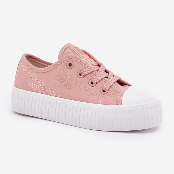 Big Star RR374011 Pink Lace -Up Sneakers rose