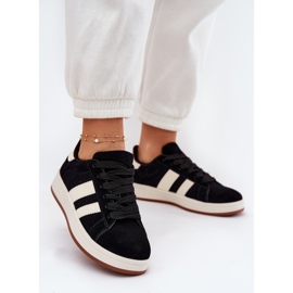 EVento Baskets féminines avec écos en daim noir