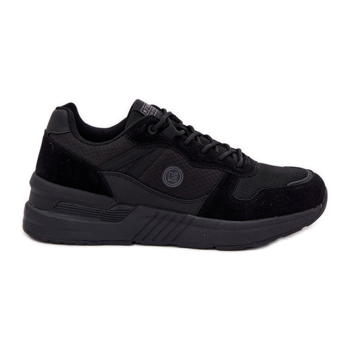 EVento Sneakers masculins Sports Chaussures sur la plate-forme noire le noir