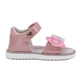 EVento Sandales pour enfants fixées avec du velcro rose