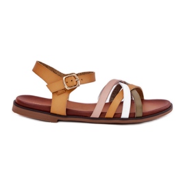 Sandales féminines avec Sergio Leone SK090H rayures swinging jaunes Sandales féminines avec Sergio Leone SK090H rayures swinging jaunes