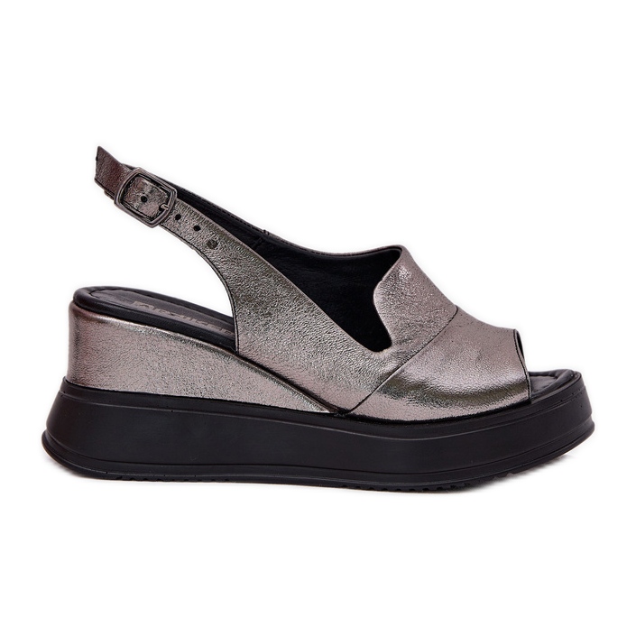 Sandales en cuir pour femmes pour l'ancien artiker 54c0402 graphite argent