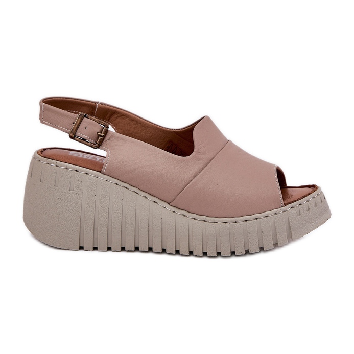ARTIKER Sandales féminines en cuir naturel pour un cale Artker 54C0788 BEIGE DARK ARTIKER Sandales féminines en cuir naturel pour un cale Artker 54C0788 BEIGE DARK