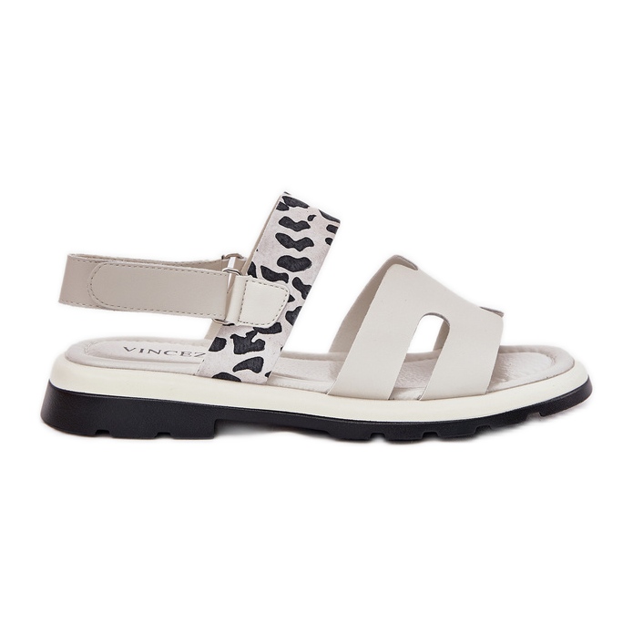 Vinceza 66780 Sandales léopard beige avec des talons plats Vinceza 66780 Sandales léopard beige avec des talons plats