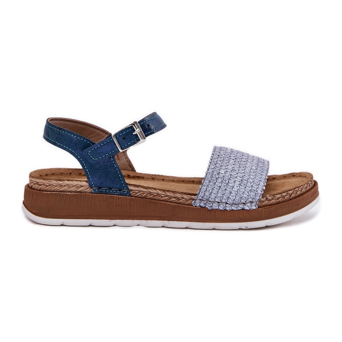 Sandales féminines avec une tresse sur le Blue Blue Inblu GS000050 bleu Sandales féminines avec une tresse sur le Blue Blue Inblu GS000050 bleu