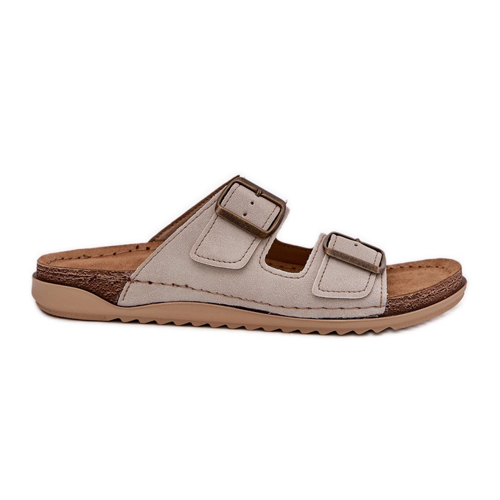 Inblu Les tongs prophylactiques des femmes dans le beige beige AA000068