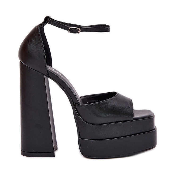 Sandales féminines sur le post et la plate-forme noir le noir Sandales féminines sur le post et la plate-forme noir le noir