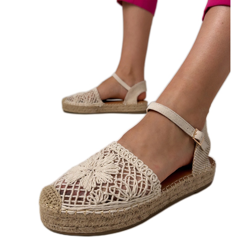 Sandales beiges ouverts Espadrilles