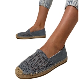 Espadrilles Blue Openwork sur la plate-forme bleu