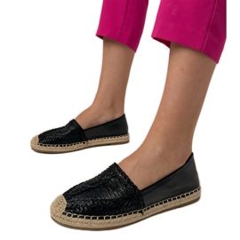 Espadrilles de travail noir sur la plate-forme le noir