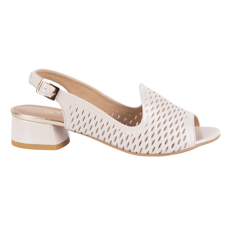 Olivier Sandales en cuir ouverte pour femmes N1871 ECRU beige Olivier Sandales en cuir ouverte pour femmes N1871 ECRU beige