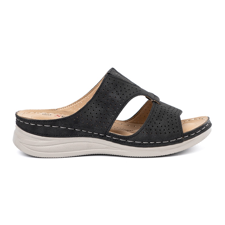 Seastar Black confortable coupe - tongs le noir