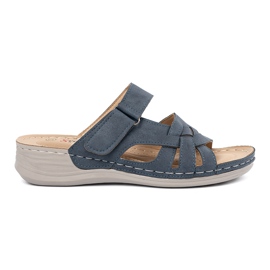 Seastar Les tongs des femmes bleues avec du velcro Seastar Les tongs des femmes bleues avec du velcro