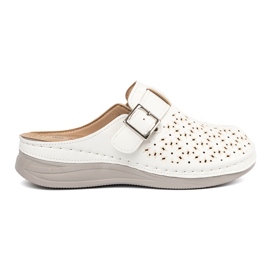 Seastar Les tongs blancs avec un nez plein et une boucle