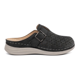 Seastar Les tongs noirs avec un nez plein et une boucle