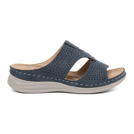 Seastar Blue confortable Cut -out Flip flops bleu