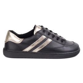 Sneakers pieds nus Kaia Olivier - Chaussures en cuir noir le noir