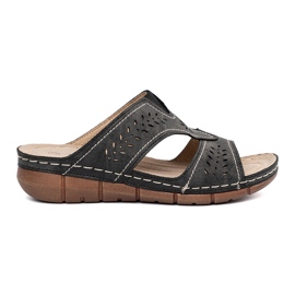 Chaussons compensés noirs