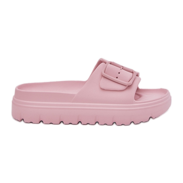 EVento Slippers de mousse pour femmes sur la plate-forme avec une boucle rose EVento Slippers de mousse pour femmes sur la plate-forme avec une boucle rose