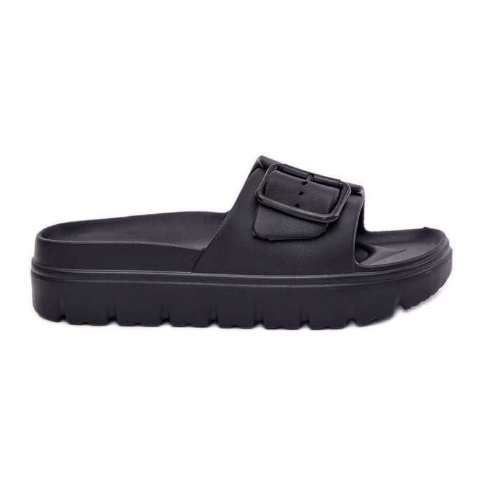 EVento Slippers de mousse pour femmes sur la plate-forme avec une pince noire le noir EVento Slippers de mousse pour femmes sur la plate-forme avec une pince noire le noir