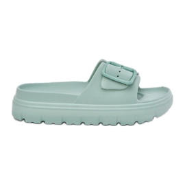 EVento Les tongs de mousse pour femmes sur la plate-forme avec une boucle verte