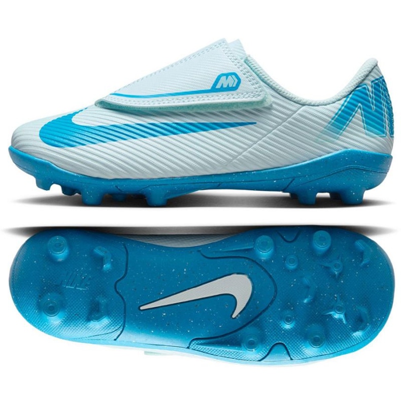 Nike Mercurial Vapor 16 Club Mg PS (V) FQ8290-400 Chaussures de football bleu Nike Mercurial Vapor 16 Club Mg PS (V) FQ8290-400 Chaussures de football bleu