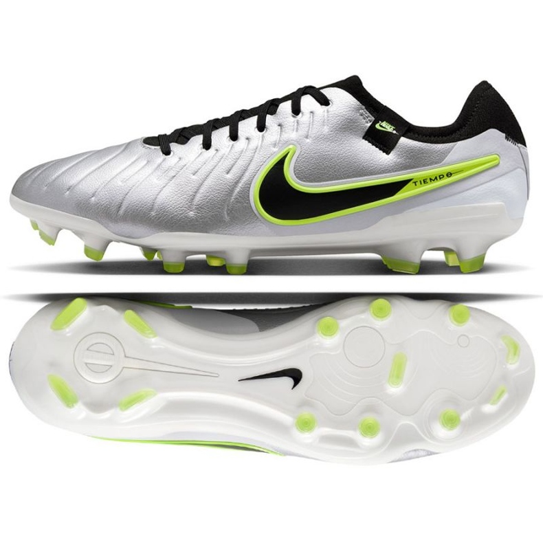Nike Tiempo Legend 10 Pro FG DV4333-001 Chaussures de football argent