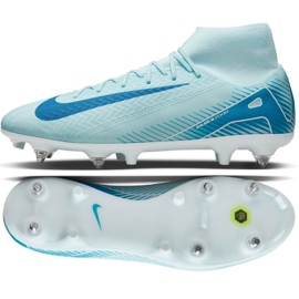 Nike Zoom Mercurial Superfly 10 Academy Sg-Pro AC FQ8336-400 Chaussures de football bleu