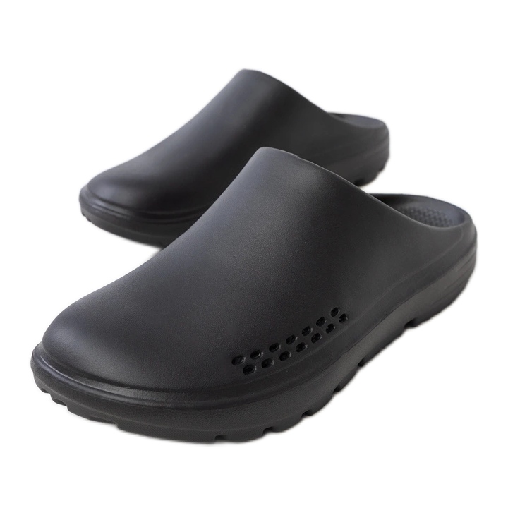 Blacks pour hommes de pantoufles construites -en le noir Blacks pour hommes de pantoufles construites -en le noir