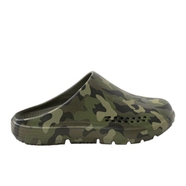 Slippers pour hommes verts construits - Slippers pour hommes verts construits -
