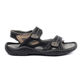 Sandales fermeture scratch le noir