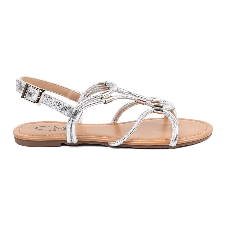 Silver Women's Flip -flops argent